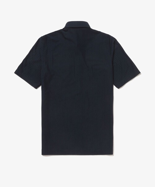 LACOSTE（ラコステ）の「鹿の子地切り替え同色ストライプボタンダウンポロシャツ（ポロシャツ・メンズ・ホワイト/ネイビー/ライトブルー・4/3/5/6）」の9枚目の写真