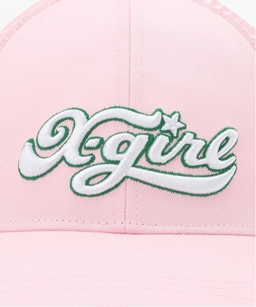 X-girl Stages(エックスガールステージス)の「ロゴ刺しゅうメッシュキャップ(キャップ・キッズ・ブラック/ピンク・52-56cm/S(48-52cm))」の15枚目の写真