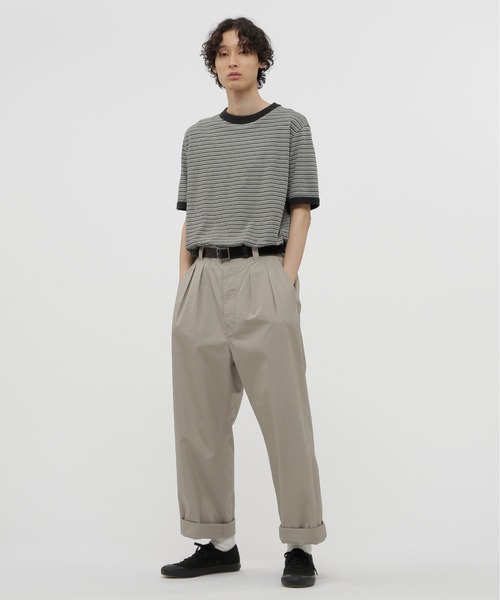 パンツ MHL. FINE COMPACT COTTON POPLIN FINE COMPACT COTTON POPLIN TROUSERS | MHL.（エムエイチエル