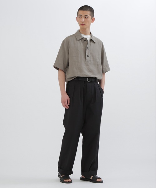 MHL 24SS FINE COMPACT COTTONパンツ FINE COMPACT COTTON POPLIN TROUSERS | MHL.（エムエイチエル