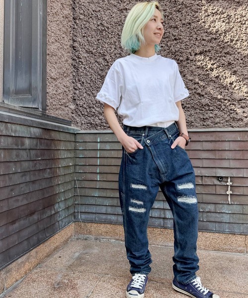 OLD BETTY'S（オールドベティーズ）の「オールドベティーズ【OLD BETTY’S】Denim Remake Sarouel Pants（デニムパンツ・レディース・インディゴブルー・S/M）」の2枚目の写真