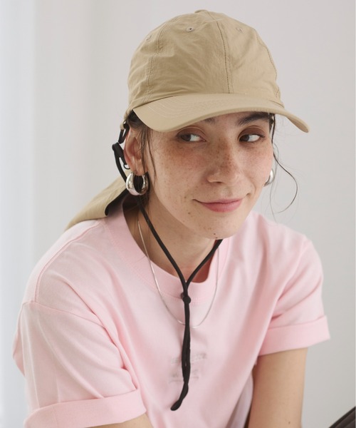 ANGIE（アンジー）の「【冷感/撥水/UVカット】サンシェードキャップ（キャップ・レディース・ベージュ/ブラック・FREE）」の14枚目の写真