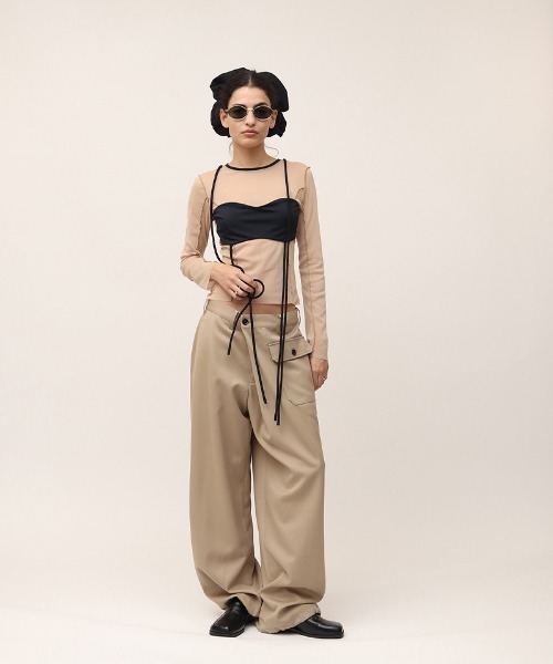 leinwande（ラインヴァンド）の「【leinwande】Work Wrapped Trousers（その他パンツ・レディース・ネイビー/ベージュ・S/M）」の14枚目の写真