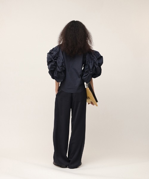 leinwande（ラインヴァンド）の「【leinwande】Work Wrapped Trousers（その他パンツ・レディース・ネイビー/ベージュ・S/M）」の4枚目の写真