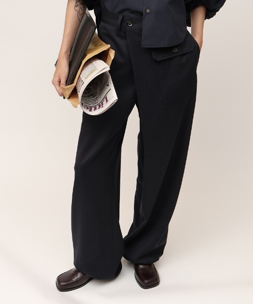 leinwande（ラインヴァンド）の「【leinwande】Work Wrapped Trousers（その他パンツ・レディース・ネイビー/ベージュ・S/M）」の5枚目の写真