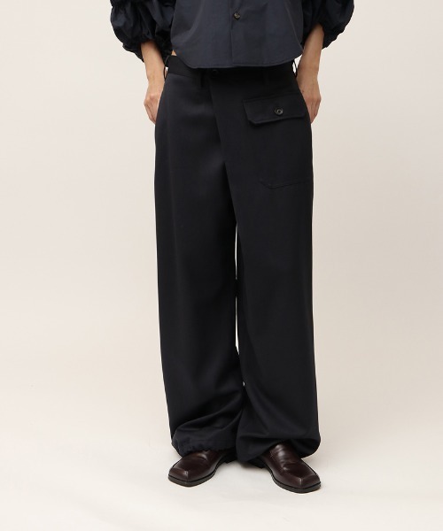 leinwande（ラインヴァンド）の「【leinwande】Work Wrapped Trousers（その他パンツ・レディース・ネイビー/ベージュ・S/M）」の6枚目の写真
