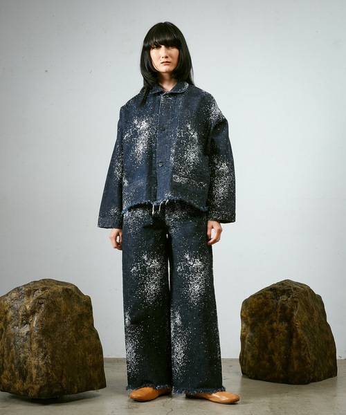 Dulcamara（ドゥルカマラ）の「グラニュールデニムカバーオール-R（デニムジャケット・メンズ・ネイビー・0/1）」の2枚目の写真