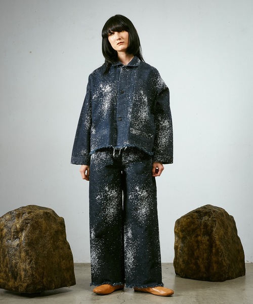 Dulcamara（ドゥルカマラ）の「グラニュールデニムカバーオール-R（デニムジャケット・メンズ・ネイビー・0/1）」の3枚目の写真