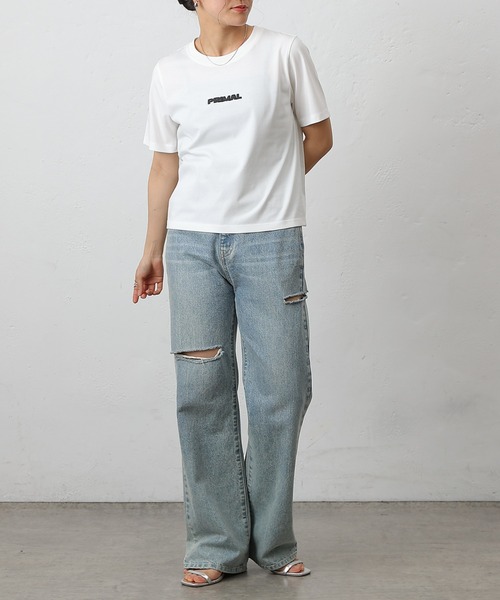 COLONY 2139（コロニートゥーワンスリーナイン）の「PRIMALプリントＴシャツ（Tシャツ/カットソー・レディース・オフホワイト/ブラック/ホワイト/ミント/イエロー・FREE）」の18枚目の写真