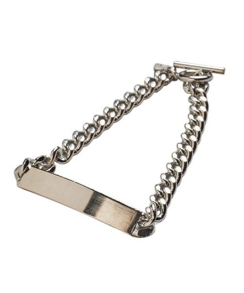 NO ID.（ノーアイディ）の「ab1775-ﾌﾗｯﾄﾘﾝｸﾁｪｰﾝIDﾌﾞﾚｽﾚｯﾄ（ブレスレット・メンズ・シルバー・ONE SIZE）」の12枚目の写真