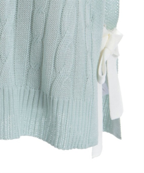 axes femme（アクシーズファム）の「リボンデザインニットベスト（ニット/セーター・レディース・キナリ/ネイビー/ミント・FREE）」の20枚目の写真