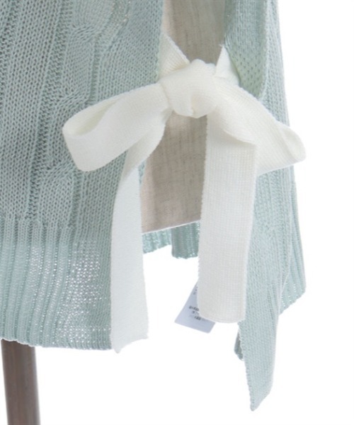 axes femme（アクシーズファム）の「リボンデザインニットベスト（ニット/セーター・レディース・キナリ/ネイビー/ミント・FREE）」の18枚目の写真