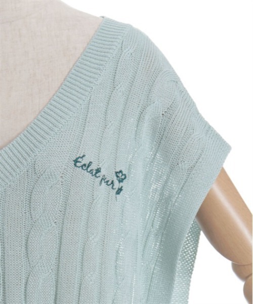 axes femme（アクシーズファム）の「リボンデザインニットベスト（ニット/セーター・レディース・キナリ/ネイビー/ミント・FREE）」の16枚目の写真
