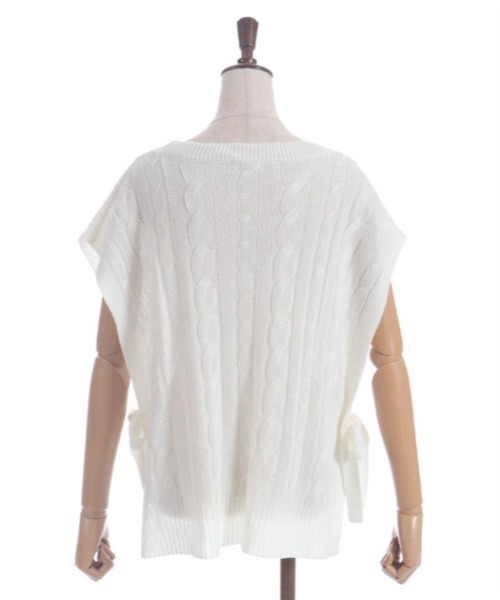 axes femme（アクシーズファム）の「リボンデザインニットベスト（ニット/セーター・レディース・キナリ/ネイビー/ミント・FREE）」の13枚目の写真