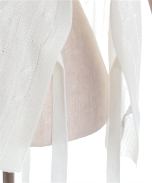 axes femme（アクシーズファム）の「リボンデザインニットベスト（ニット/セーター・レディース・キナリ/ネイビー/ミント・FREE）」の11枚目の写真