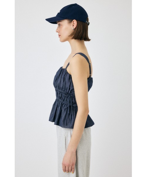 MOUSSY（マウジー）の「DENIM LIKE GABBY キャミソール（キャミソール・レディース・ライトブラック/オフホワイト/ブルー・FREE）」の10枚目の写真