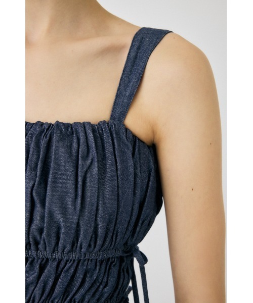 MOUSSY（マウジー）の「DENIM LIKE GABBY キャミソール（キャミソール・レディース・ライトブラック/オフホワイト/ブルー・FREE）」の12枚目の写真