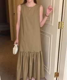 YUGA_YGMC Back-open tiered dress