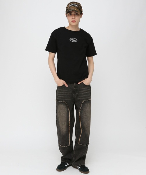 ALAND（エーランド）の「【UNISEX】ALAND／チェーンステッチ半袖T（Tシャツ/カットソー・レディース・ホワイト/ブラック・SMALL/MEDIUM/LARGE）」の8枚目の写真