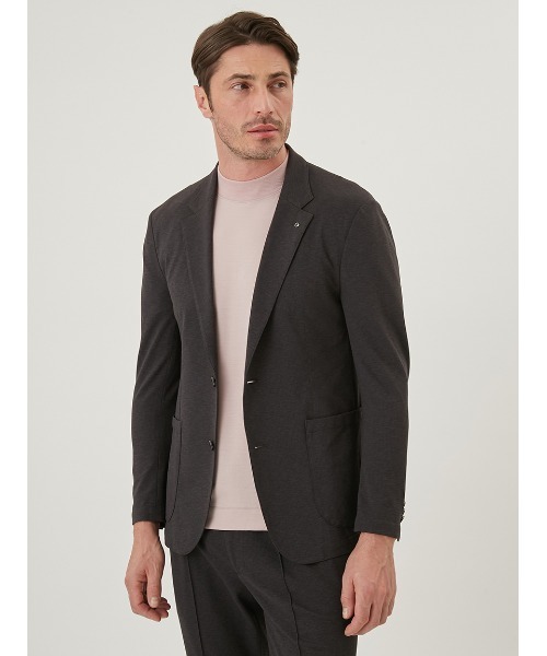 AOURE(アウール)の「F.DOTTI JERSEY SU JK(テーラードジャケット・メンズ・チャコールグレー/ベージュ/ネイビー・LARGE/MEDIUM)」の4枚目の写真