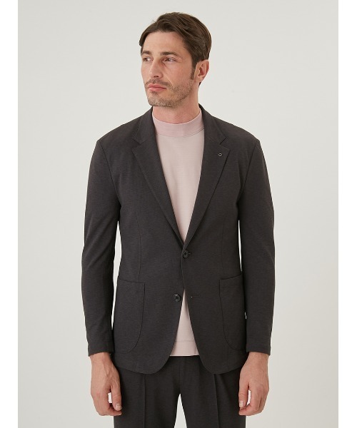 AOURE(アウール)の「F.DOTTI JERSEY SU JK(テーラードジャケット・メンズ・チャコールグレー/ベージュ/ネイビー・LARGE/MEDIUM)」の5枚目の写真