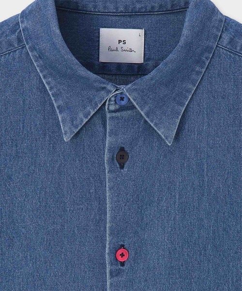 ps paul smith マーブル 総柄 半袖シャツ Lサイズ