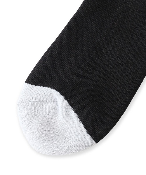 X-girl（エックスガール）の「PLANET HEART LOGO RIB SOCKS（ソックス/靴下・レディース・ホワイト/ブラック・ONE SIZE）」の7枚目の写真