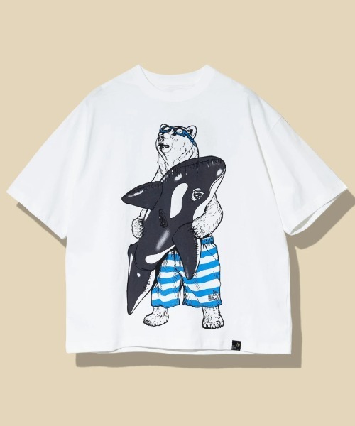 go slow caravan(ゴースローキャラバン)の「USA/C プールクマ BIG TEE(Tシャツ/カットソー・メンズ・ブラック/グリーン/ホワイト・MEDIUM/LARGE/X-LARGE)」の2枚目の写真
