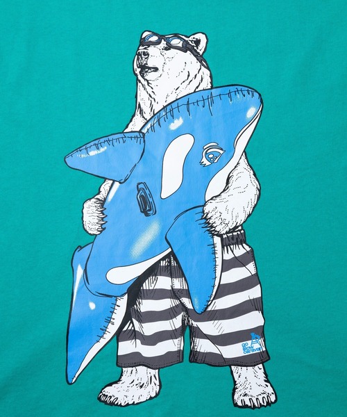 go slow caravan(ゴースローキャラバン)の「USA/C プールクマ BIG TEE(Tシャツ/カットソー・メンズ・ブラック/グリーン/ホワイト・MEDIUM/LARGE/X-LARGE)」の5枚目の写真
