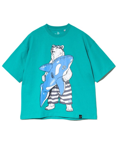 go slow caravan(ゴースローキャラバン)の「USA/C プールクマ BIG TEE(Tシャツ/カットソー・メンズ・ブラック/グリーン/ホワイト・MEDIUM/LARGE/X-LARGE)」の9枚目の写真