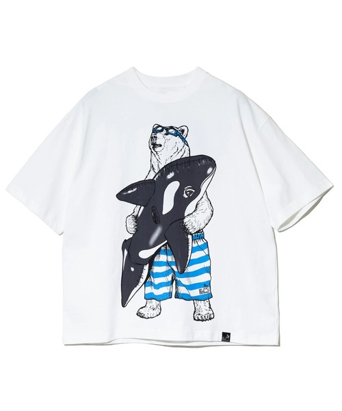 go slow caravan(ゴースローキャラバン)の「USA/C プールクマ BIG TEE(Tシャツ/カットソー・メンズ・ブラック/グリーン/ホワイト・MEDIUM/LARGE/X-LARGE)」の11枚目の写真