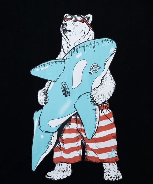 go slow caravan(ゴースローキャラバン)の「USA/C プールクマ BIG TEE(Tシャツ/カットソー・メンズ・ブラック/グリーン/ホワイト・MEDIUM/LARGE/X-LARGE)」の15枚目の写真