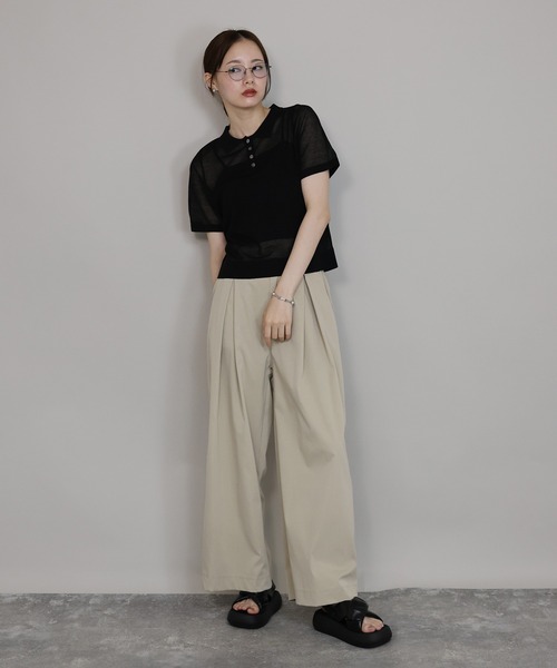 maison celon ツイードタックワイドパンツ MAISON SPECIAL（メゾンスペシャル）の「《ユニセックスアイテム
