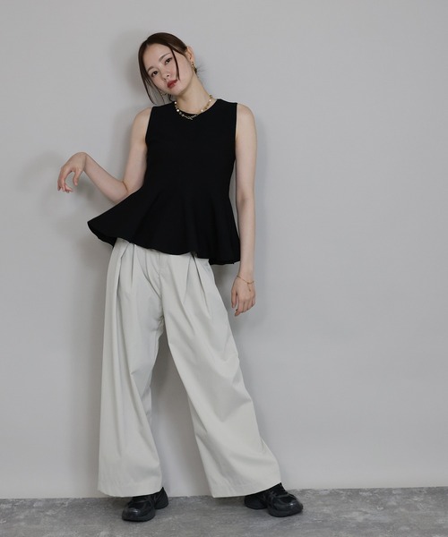 正規品♡DOG柄プルオーバー＆ロングパンツ♡ダックス カットジョーゼット2タックワイドパンツ（その他パンツ