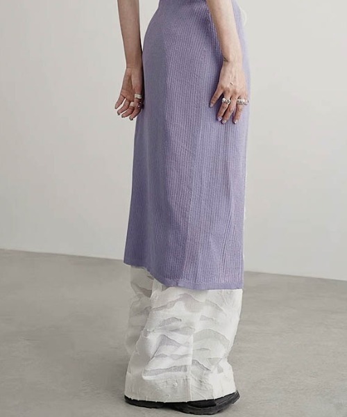 AMELY(エミリー)の「シアージャガードワイドパンツ(その他パンツ・レディース・ホワイト/ブラック・フリー)」の17枚目の写真