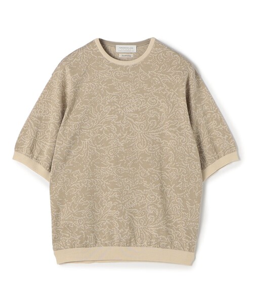 TOMORROWLAND (トゥモローランド)の「TOMORROWLAND tricot ペイズリー柄 コットンハーフスリーブ ニット(ニット/セーター・メンズ・グレー系その他/ダークブラウン/ネイビー・L/M/S)」の2枚目の写真