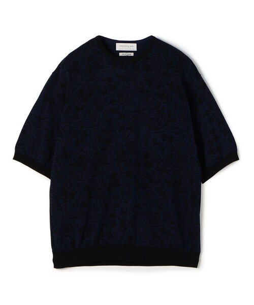 TOMORROWLAND (トゥモローランド)の「TOMORROWLAND tricot ペイズリー柄 コットンハーフスリーブ ニット(ニット/セーター・メンズ・グレー系その他/ダークブラウン/ネイビー・L/M/S)」の3枚目の写真