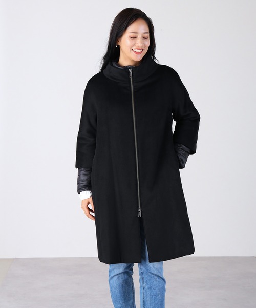 sankyo shokai(サンキョウショウカイ)の「カシミヤコートダウン80% 秋冬コート(その他アウター・レディース・サンドベージュ/ブラック・9号/11号/13号)」の5枚目の写真