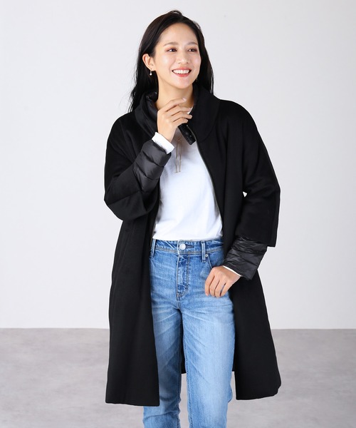 sankyo shokai(サンキョウショウカイ)の「カシミヤコートダウン80% 秋冬コート(その他アウター・レディース・サンドベージュ/ブラック・9号/11号/13号)」の6枚目の写真