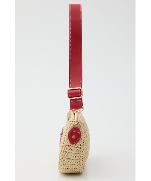 rienda（リエンダ）の「ロゴムーンバッグ（ショルダーバッグ・レディース・ブラウン/レッド・FREE）」の3枚目の写真