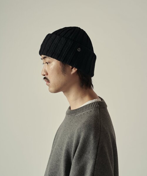 CPH（シーピーエイチ）の「【CPH】cuff knit cap/corpilon（ニットキャップ/ビーニー・メンズ・ブラック/グリーン・FREE）」の10枚目の写真