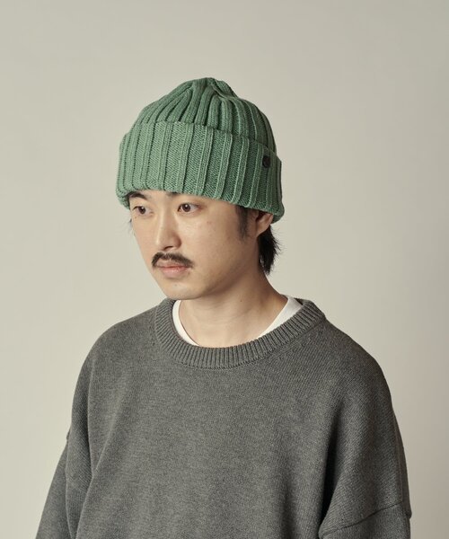 CPH（シーピーエイチ）の「【CPH】cuff knit cap/corpilon（ニットキャップ/ビーニー・メンズ・ブラック/グリーン・FREE）」の12枚目の写真