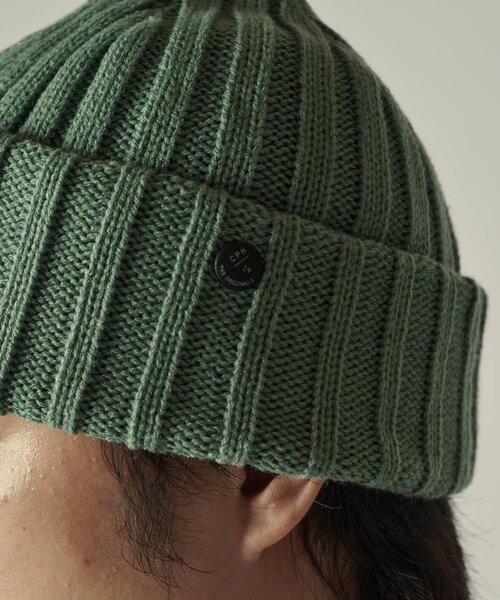 CPH（シーピーエイチ）の「【CPH】cuff knit cap/corpilon（ニットキャップ/ビーニー・メンズ・ブラック/グリーン・FREE）」の14枚目の写真