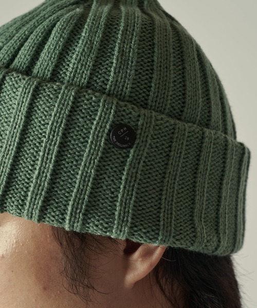 CPH（シーピーエイチ）の「【CPH】cuff knit cap/corpilon（ニットキャップ/ビーニー・メンズ・ブラック/グリーン・FREE）」の8枚目の写真