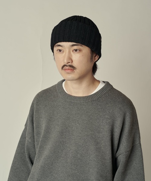 CPH（シーピーエイチ）の「【CPH】cuff knit cap/corpilon（ニットキャップ/ビーニー・メンズ・ブラック/グリーン・FREE）」の3枚目の写真