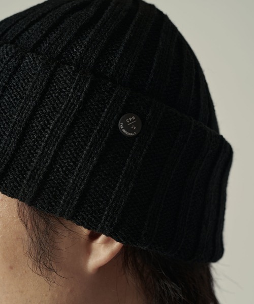 CPH（シーピーエイチ）の「【CPH】cuff knit cap/corpilon（ニットキャップ/ビーニー・メンズ・ブラック/グリーン・FREE）」の5枚目の写真