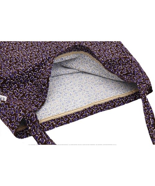 EMIS(イミス)の「LEOPARD CORDUROY ECO BAG(エコバッグ/サブバッグ・レディース・パープル/クリーム・FREE)」の10枚目の写真