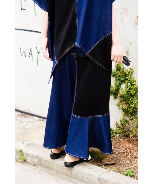 セール】切替フレアースカート（スカート）｜OSMOSIS（オズモーシス