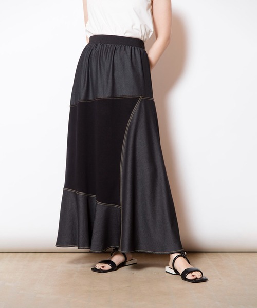 セール】切替フレアースカート（スカート）｜OSMOSIS（オズモーシス