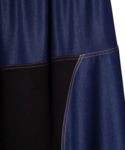 OSMOSIS（オズモーシス）の「切替フレアースカート（スカート・レディース・ブラック/ブルー・ONE SIZE）」の17枚目の写真